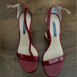 STUART WEITZMAN RED LOW HEEL